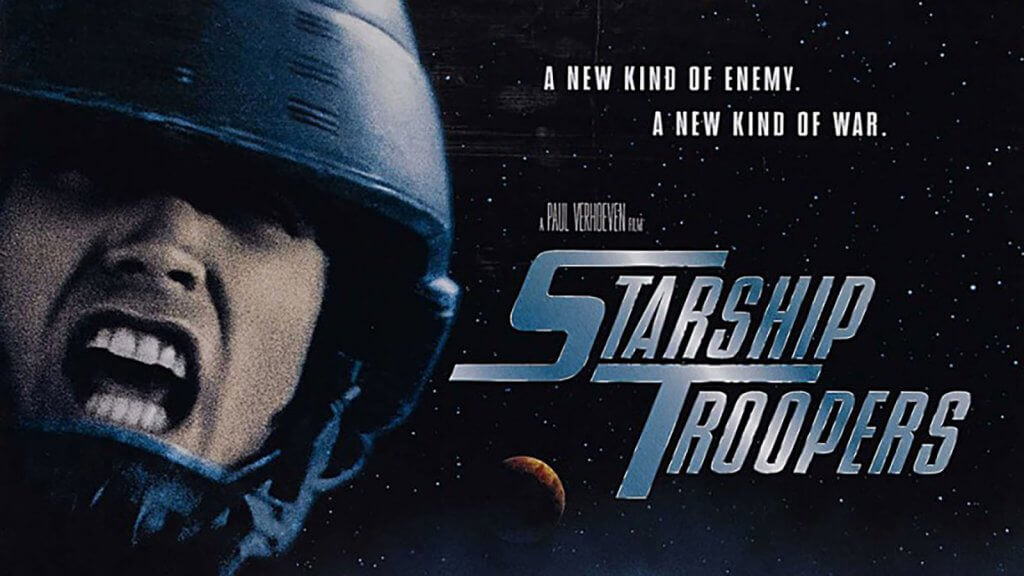 movie preview of Starship Troopers that was filmed at Hell's Half Acre in Wyoming
