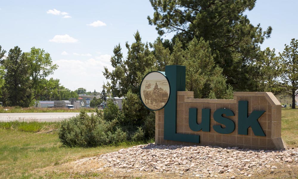 Lusk Welcome Sign