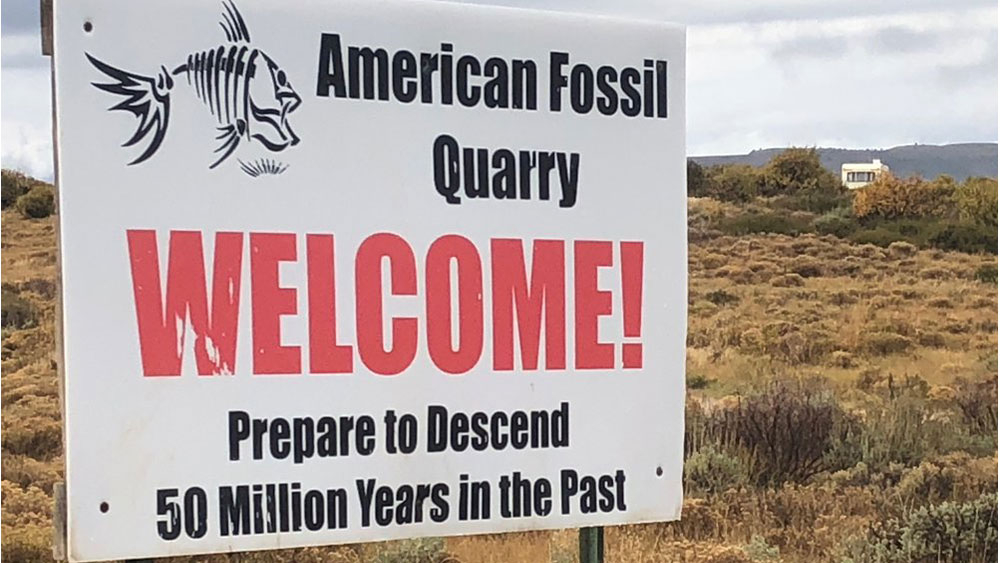 American Fossil Quarry sign