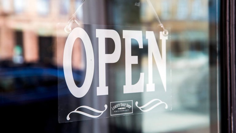 Small business open sign