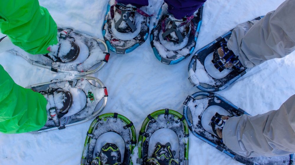 Snowshoes in a circle