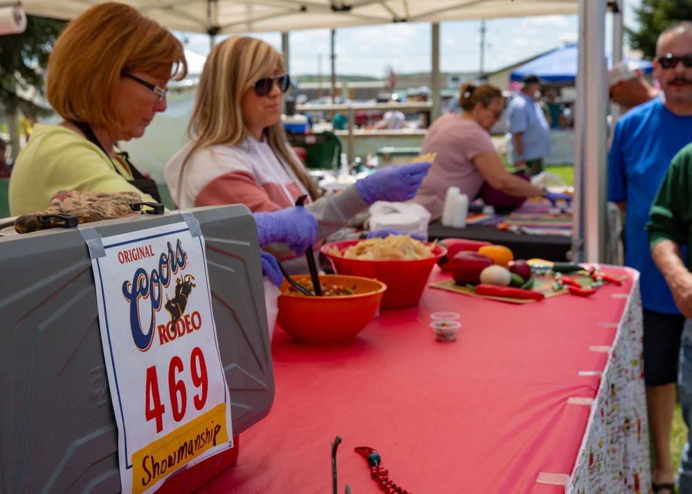 People sample Chugwater Chili, a popular valentines' day gift idea in Wyoming.