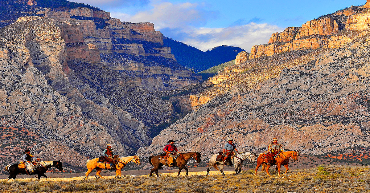 Horseback riders at Hideout Canyon