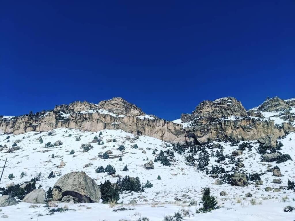 Sunny and 25: Outdoor Rock Climbing in a T-Shirt in Wyoming Winter