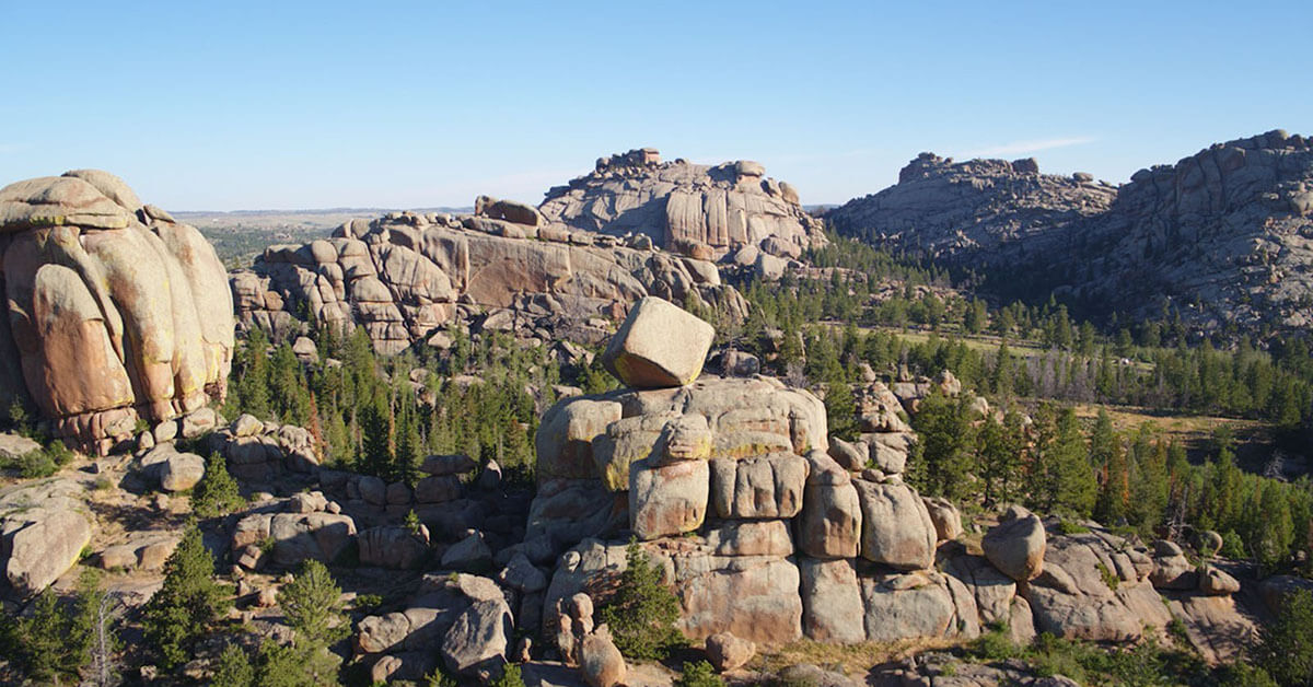 Smooth rock formations in Vedauwoo.