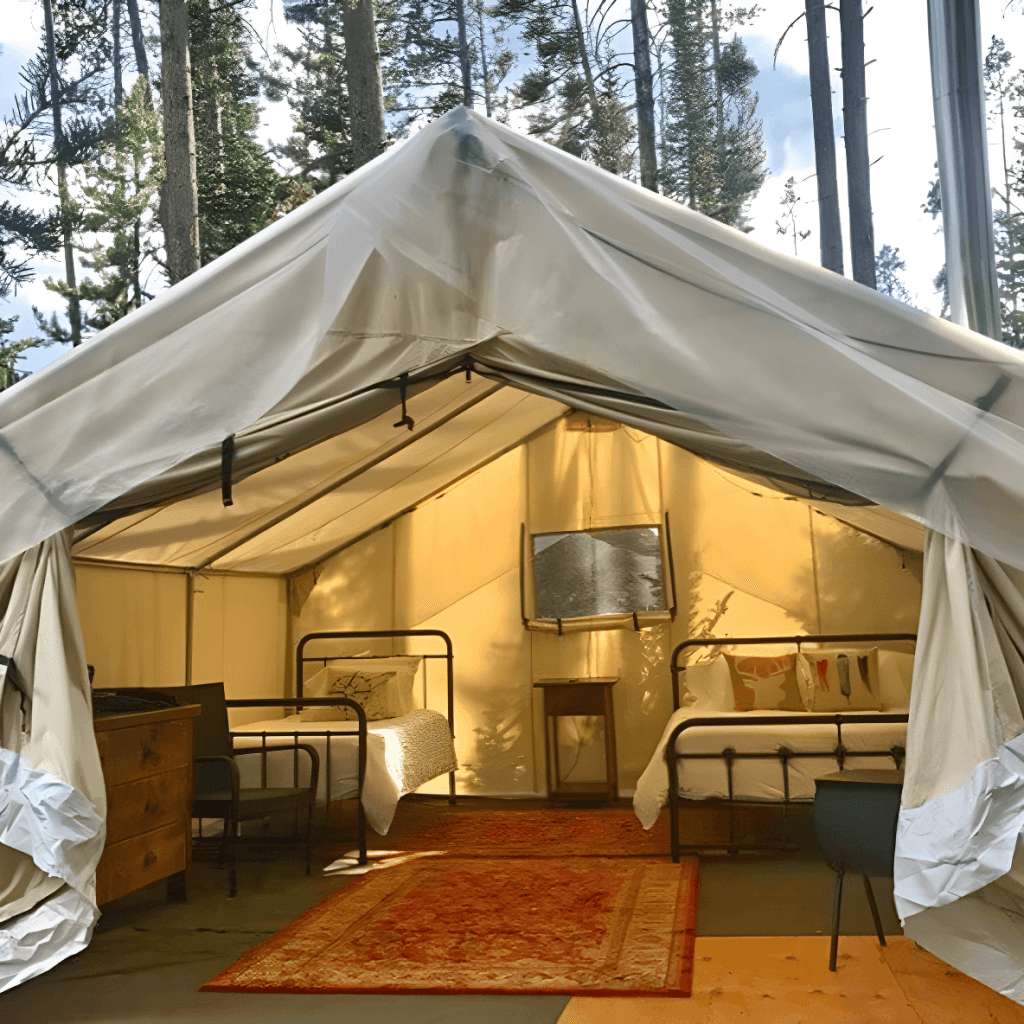 Glamping is a popular thing to do in Jackson, Wyoming for the family.